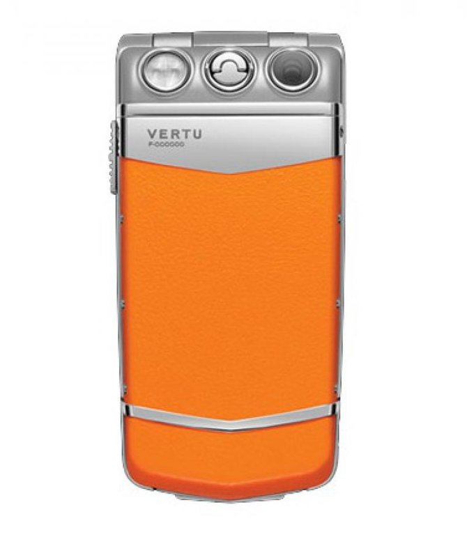Vertu Hot Orange Sapphire Keys Constellation Quest Ayxta Stainless Steel High Gloss Hot Orange Leather - фото 2