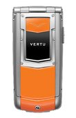 Vertu Constellation Quest Hot Orange Sapphire Keys Ayxta Stainless Steel High Gloss Hot Orange Leather