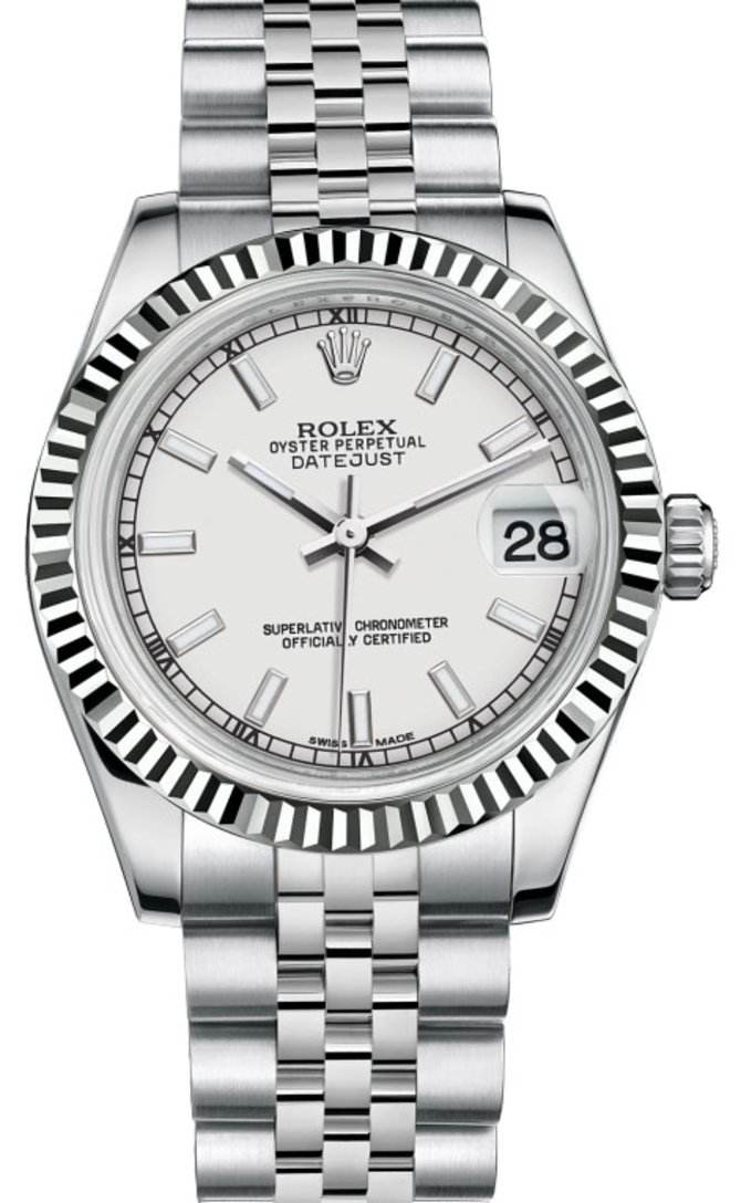 Rolex 178274 wsj Datejust Datejust 31mm Steel and White Gold