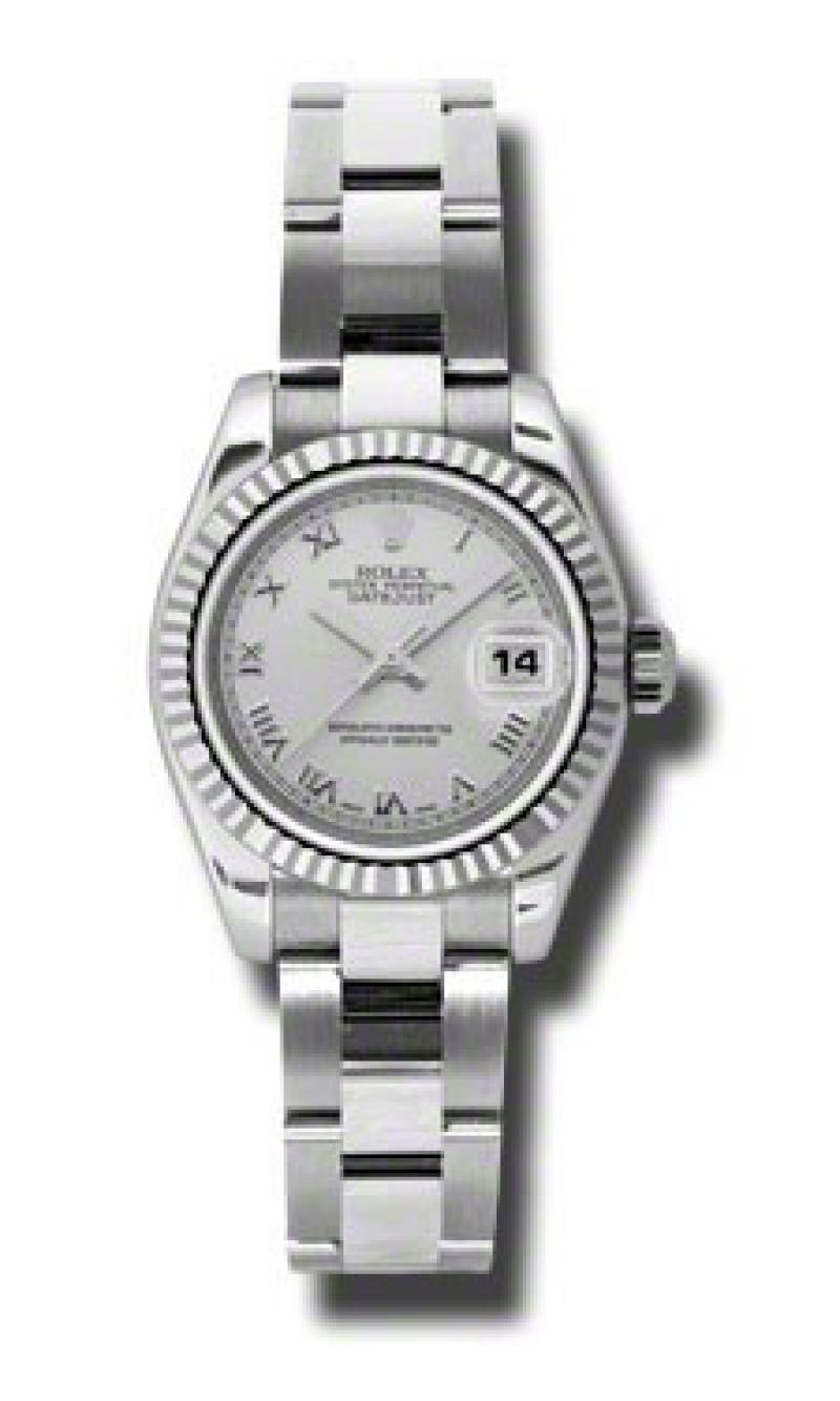 179174 sro Rolex 26mm Steel and White Gold Datejust Ladies