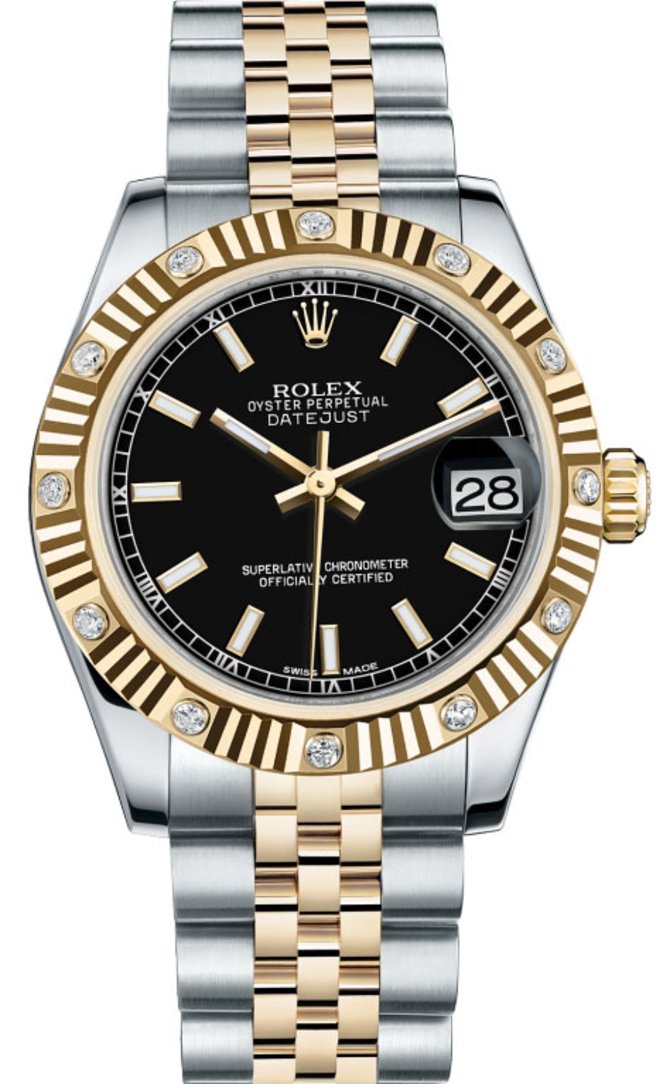 Rolex 178313 bkij Datejust 31mm Steel and Yellow Gold