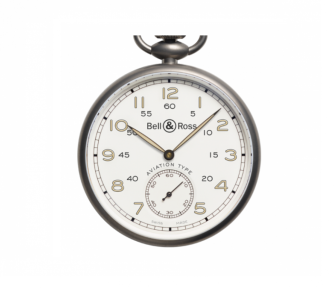 Bell & Ross PW1 Heritage White Dial Vintage Pocket Watch - фото 1