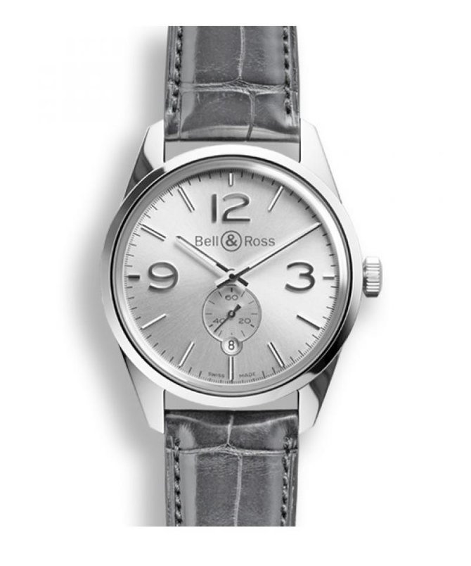 Bell & Ross BR 123 Officer Silver Vintage 41 mm - фото 1