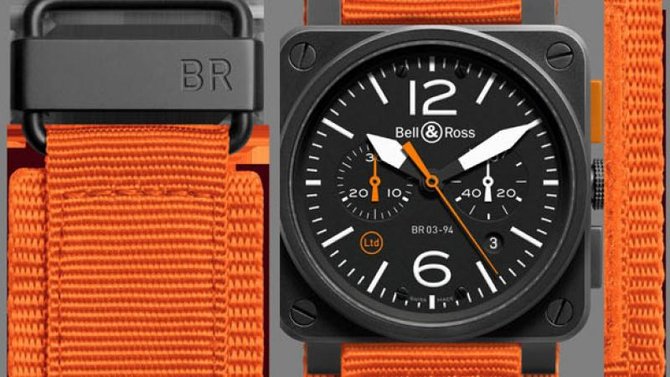 Bell & Ross BR 03-94 Carbon Orange Aviation Chronograph 42 mm - фото 5