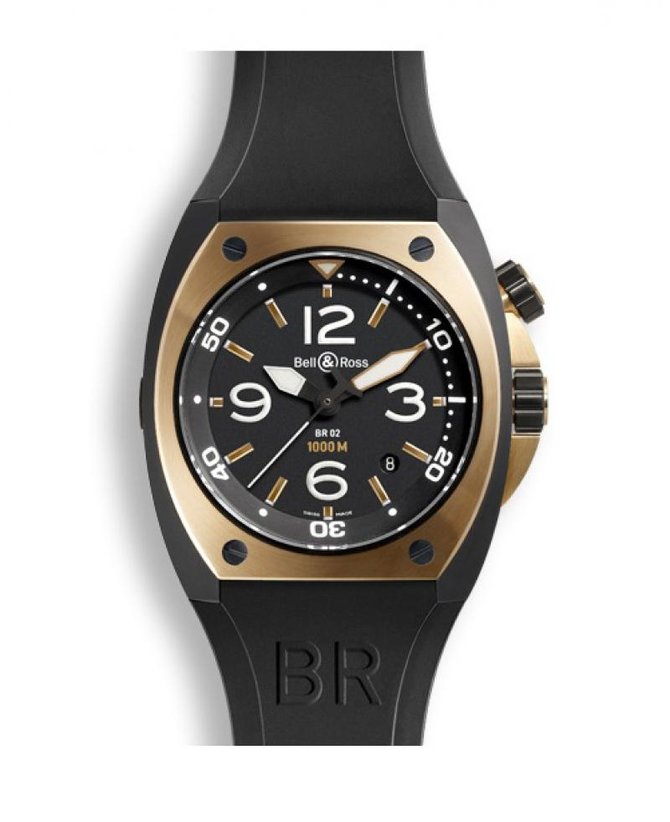 Bell & Ross BR 02-92 Rose Gold & Carbon Marine Automatic