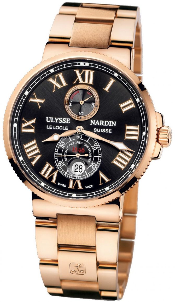 Ulysse Nardin 266-67-8M/42 Maxi Marine Chronometer 43mm Rose Gold Bracelete