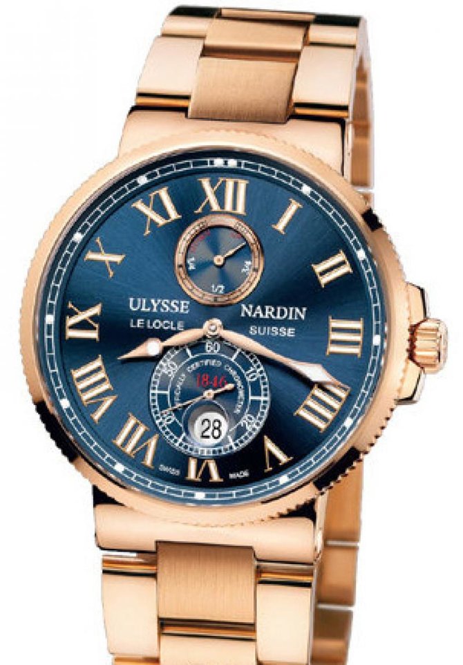 Ulysse Nardin 266-67-8M/43 Maxi Marine Chronometer 43mm Rose Gold Bracelete