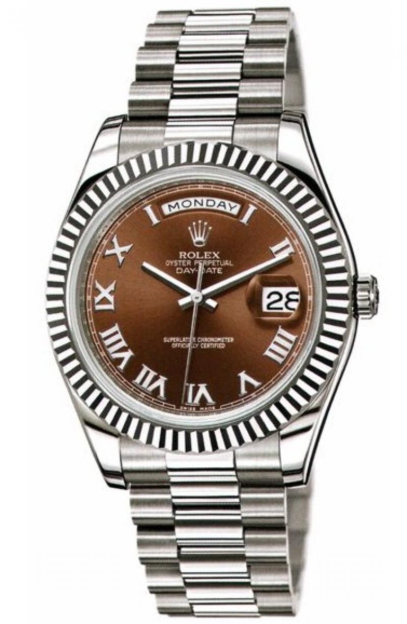 218239 сhocolate Rolex White Gold Day-Date