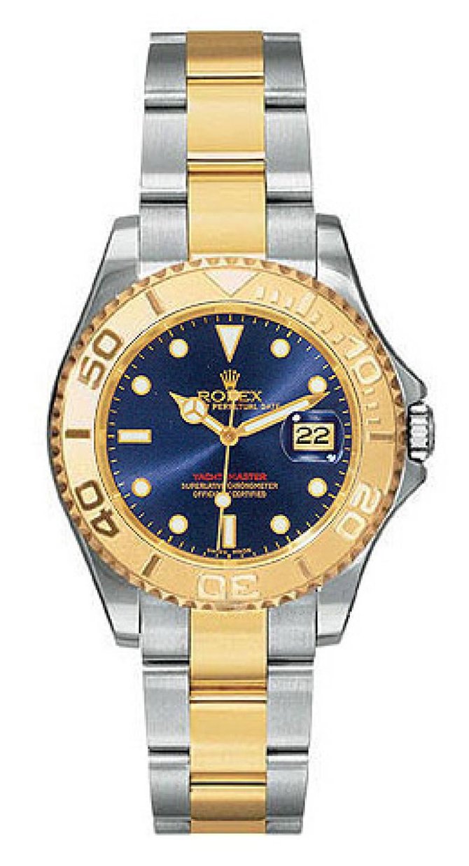 Rolex 168623 Blue Yacht Master II Yacht-Master 35mm Steel and Yellow Gold - фото 1
