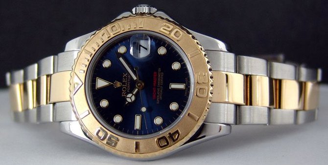 Rolex 168623 Blue Yacht Master II Yacht-Master 35mm Steel and Yellow Gold - фото 3
