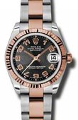 Rolex Datejust Ladies 178241 bkcao Steel and Everose Gold