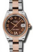 Rolex Datejust Ladies 178241 chdro Steel and Everose Gold
