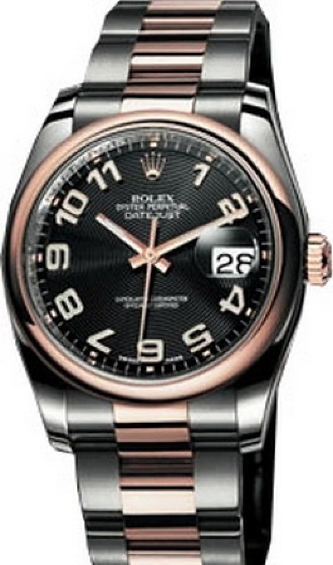 Rolex 116201 black Datejust Steel and Everose Gold - фото 1