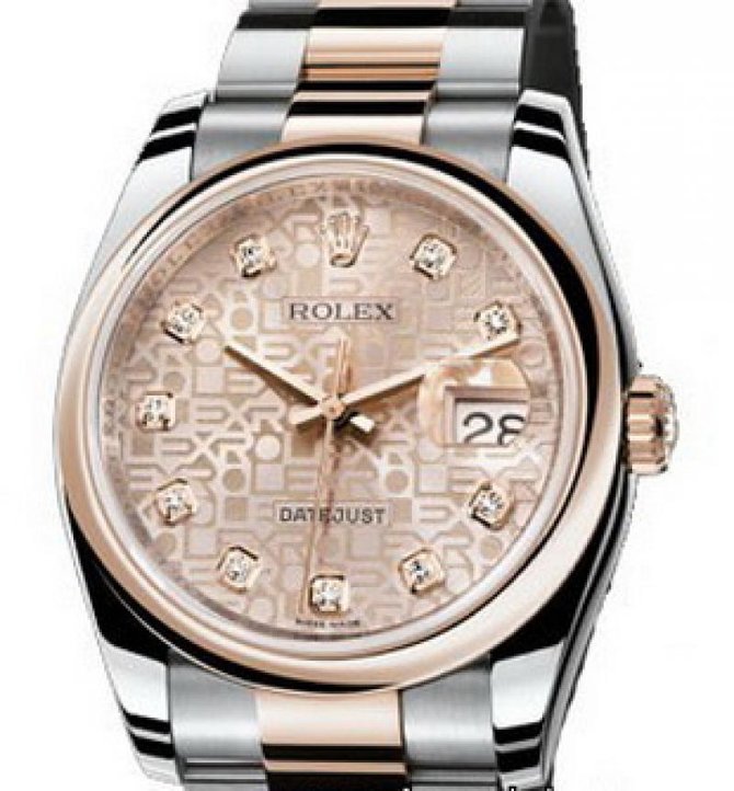 Rolex 116201 pink diamonds Datejust Steel and Everose Gold - фото 1
