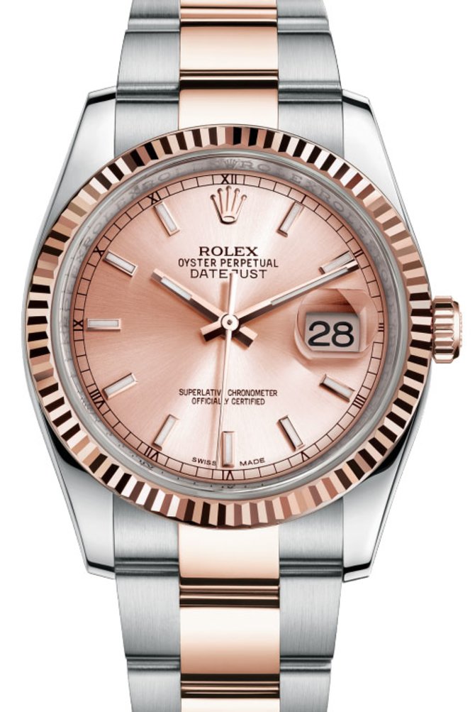 Rolex 116231 pink Datejust Steel and Everose Gold