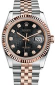 Rolex Datejust 116231 ss rg black Steel and Everose Gold
