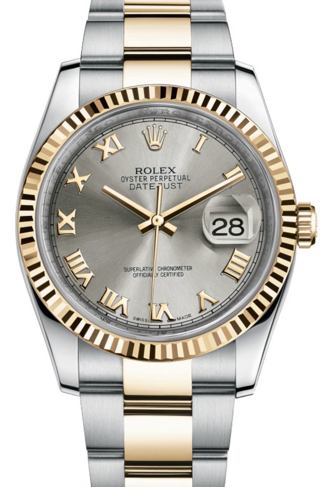 Rolex 116233 gro Datejust Steel and Yellow Gold