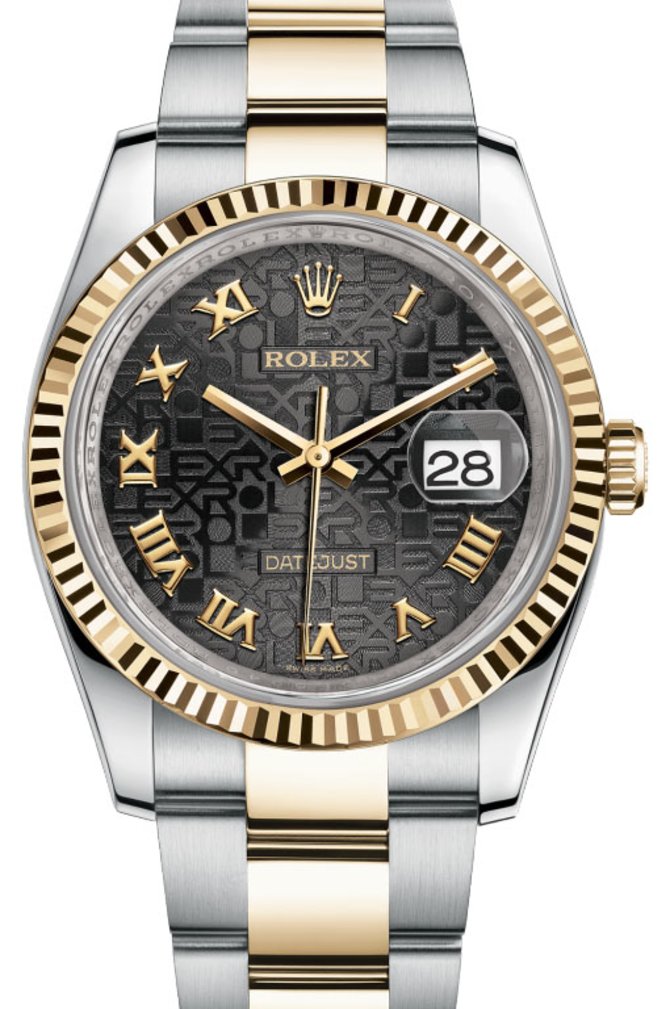Rolex 116233 bkjro Datejust Steel and Yellow Gold