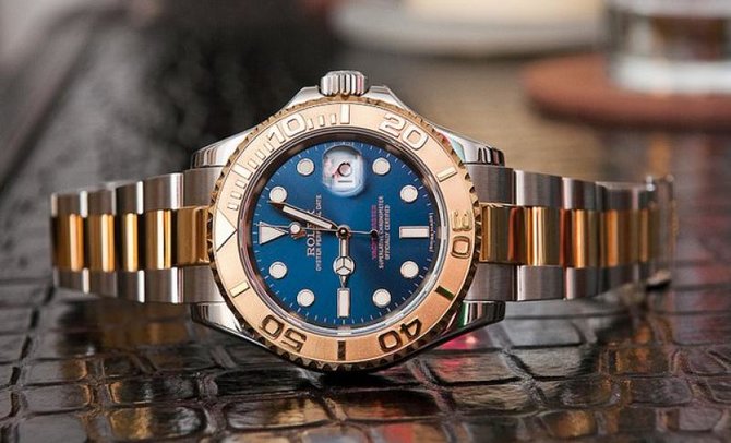 Rolex 16623 Blue Yacht Master II 40mm Steel and Yellow Gold - фото 4