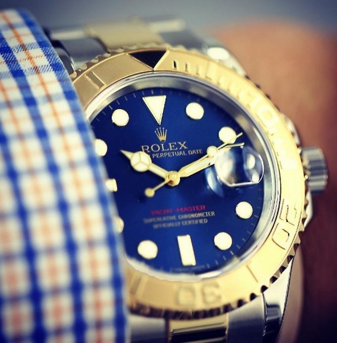 Rolex 16623 Blue Yacht Master II 40mm Steel and Yellow Gold - фото 5