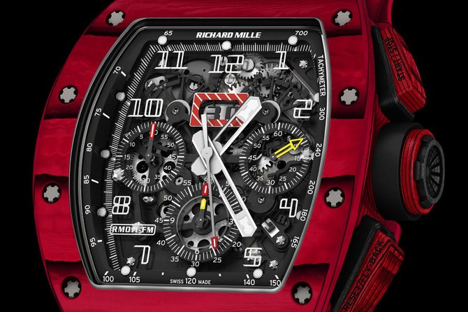 Richard Mille RM 011 Red TPT Quartz Automatic Flyback Chronograph RM 50 mm - фото 6