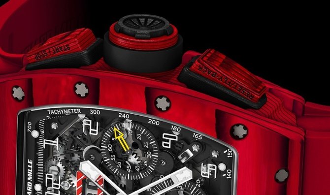 Richard Mille RM 011 Red TPT Quartz Automatic Flyback Chronograph RM 50 mm - фото 7