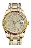 Rolex Datejust 86348SAJOR Paved With 455 Diamonds Pearlmaster 39 mm Yelow Gold 2015