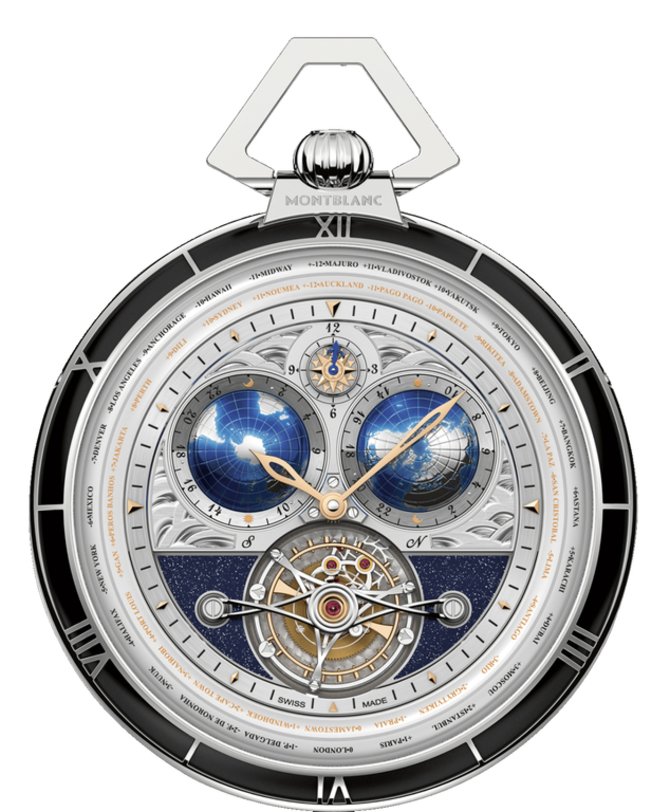 Montblanc 112586 Villeret 1858 Tourbillon Cylindrique Transatlantic Pocket Watch Limited Edition 8 - фото 1