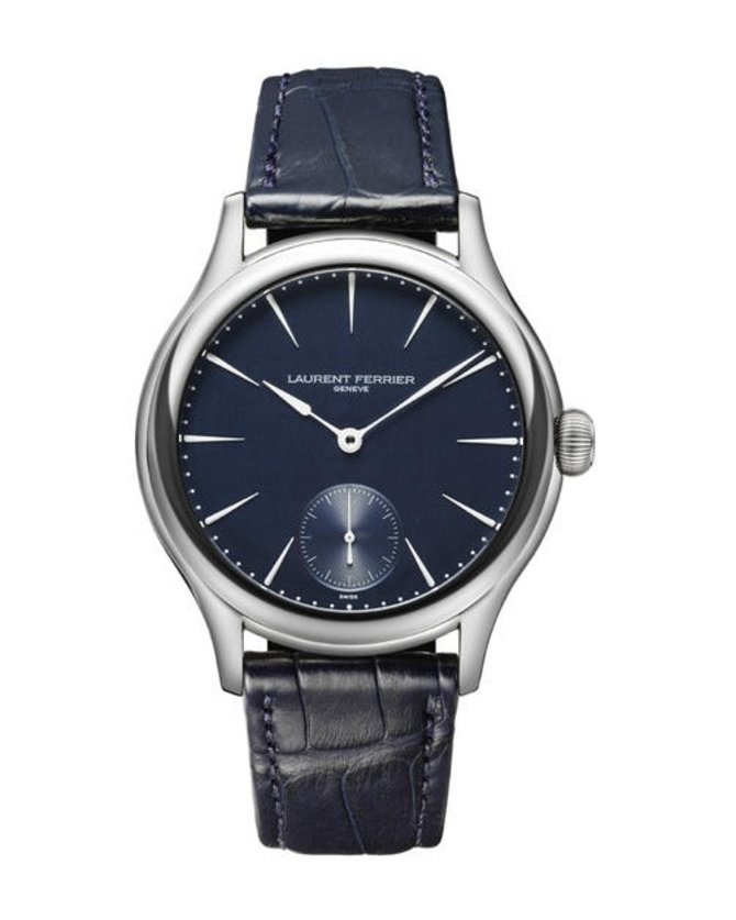 Laurent Ferrier LCF004.G1.CW1 Galet Micro-Rotor White Gold Case Vertical Satin-Brushed Blue-Tone Dial