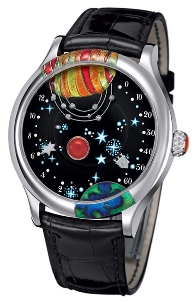 Van Cleef & Arpels Midnight Les 4 Voyages From the Earth to the Moon Extraordinary Dials White Gold