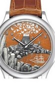 Van Cleef & Arpels Extraordinary Dials Midnight Les 4 Voyages A Journey to the Center of the Earth White Gold