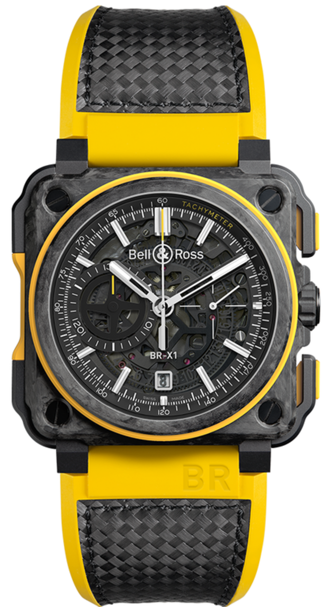 Bell & Ross BR-X1 RS16 Aviation Carbon Yellow - фото 1