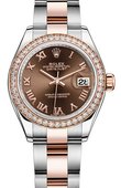 Rolex Datejust Ladies 279381rbr-0010 Datejust 28 mm Steel and Everose Gold