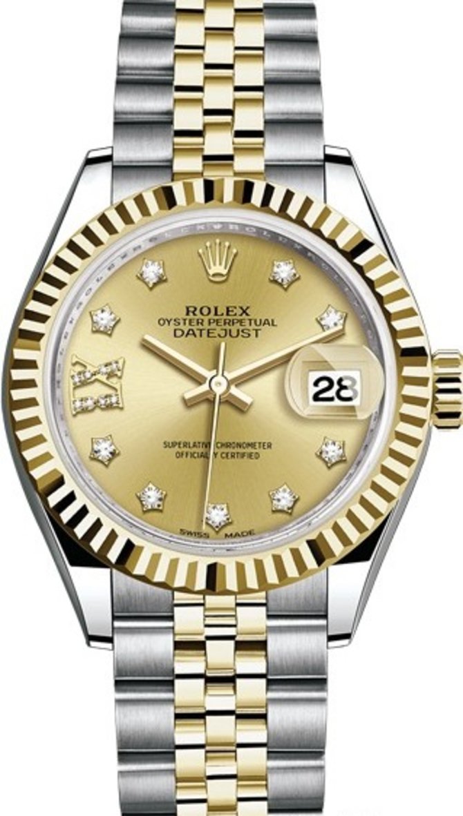 Rolex 279173-0021 Datejust Ladies 28 mm Steel and Yellow Gold - фото 1