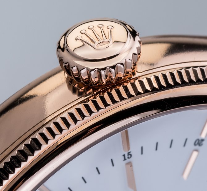 Rolex 50505 white lacquer dial Cellini Time Everose Gold - фото 10
