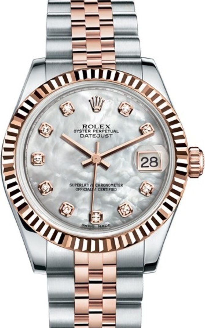 Rolex 178271-0060 Datejust Ladies Steel and Everose Gold 31 mm
