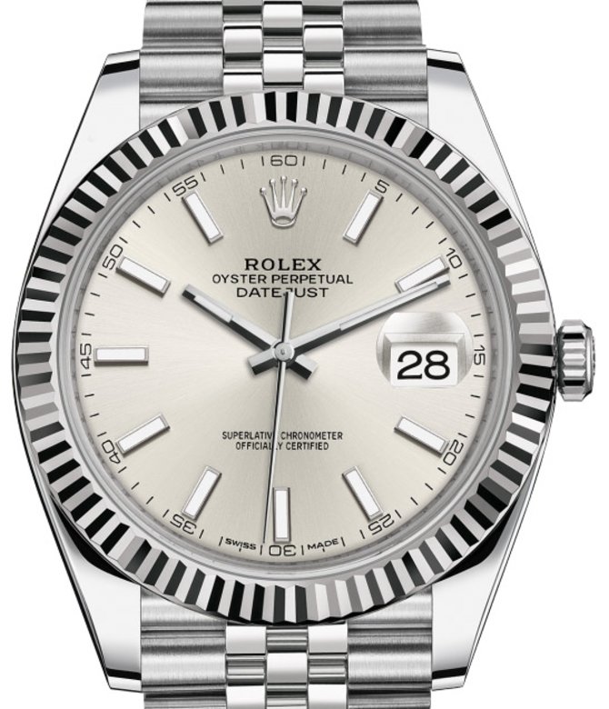 Rolex 126334 Silver Datejust Datejust 41 White Rolesor Jubilee