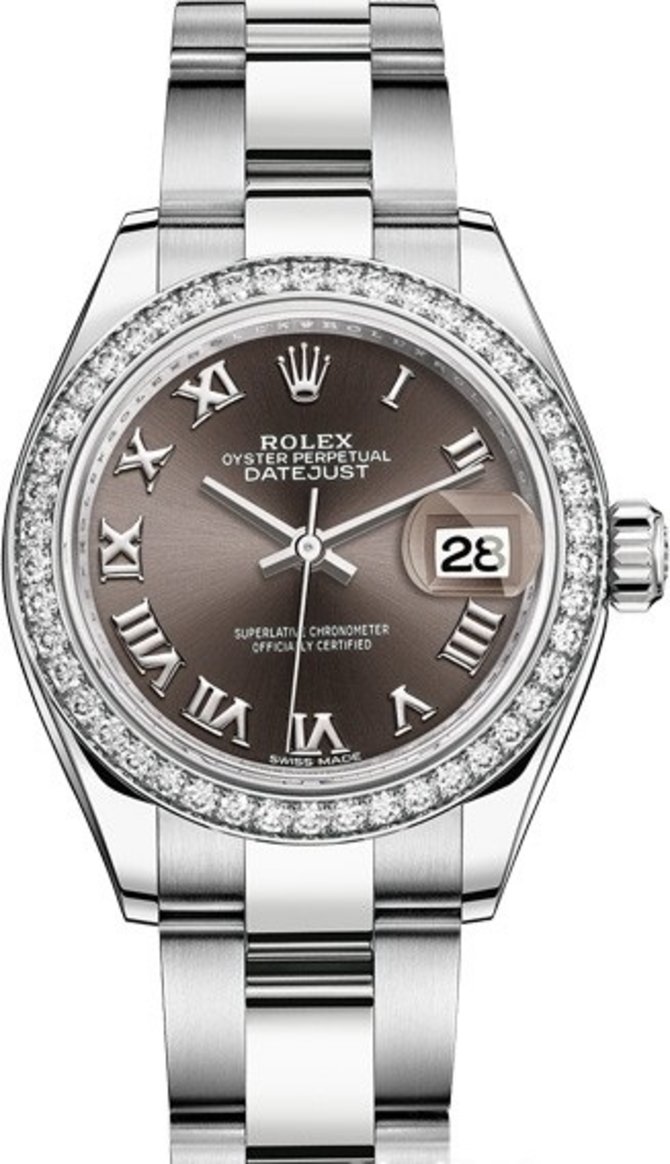 Rolex 279384rbr-0016 Datejust Ladies Steel and White Gold