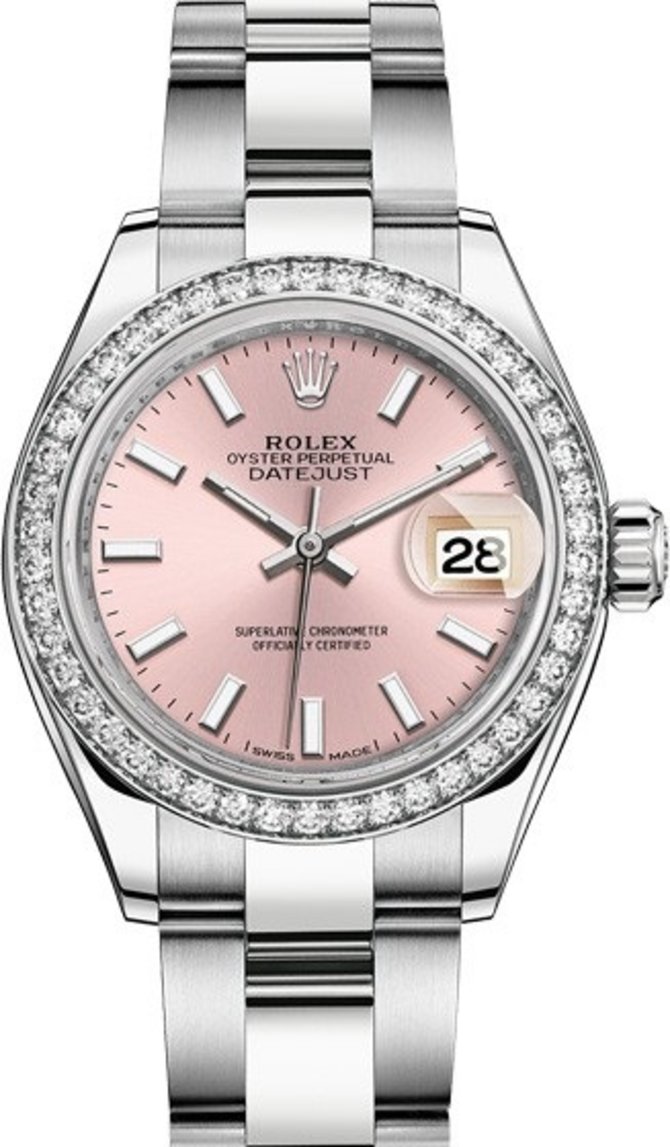 Rolex 279384rbr-0002 Datejust Ladies Steel and White Gold