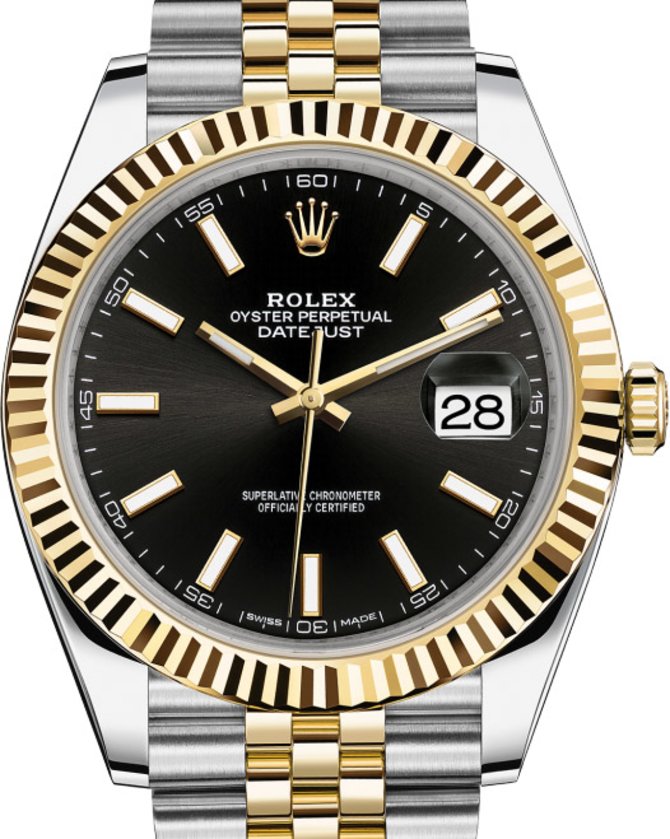 Rolex 126333 Black Jubilee Bracelet Datejust Yellow Rolesor New 2016