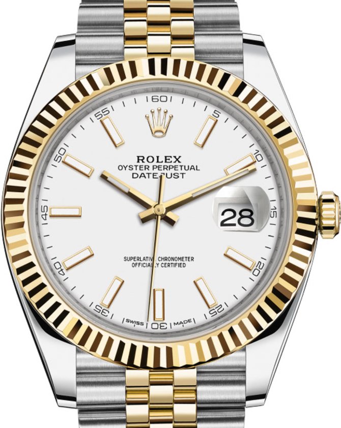 Rolex 126333 White Jubilee Bracelet Datejust Yellow Rolesor