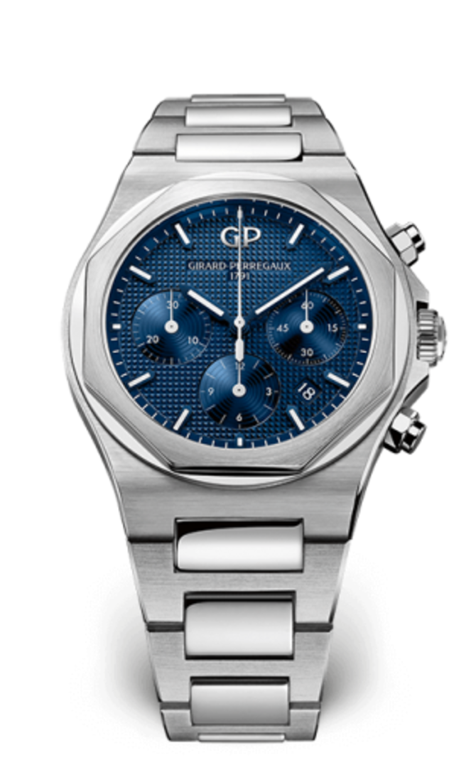 Girard Perregaux 81020-11-431-11A Laureato Chronograph Stainless Steel Blue Bracelet