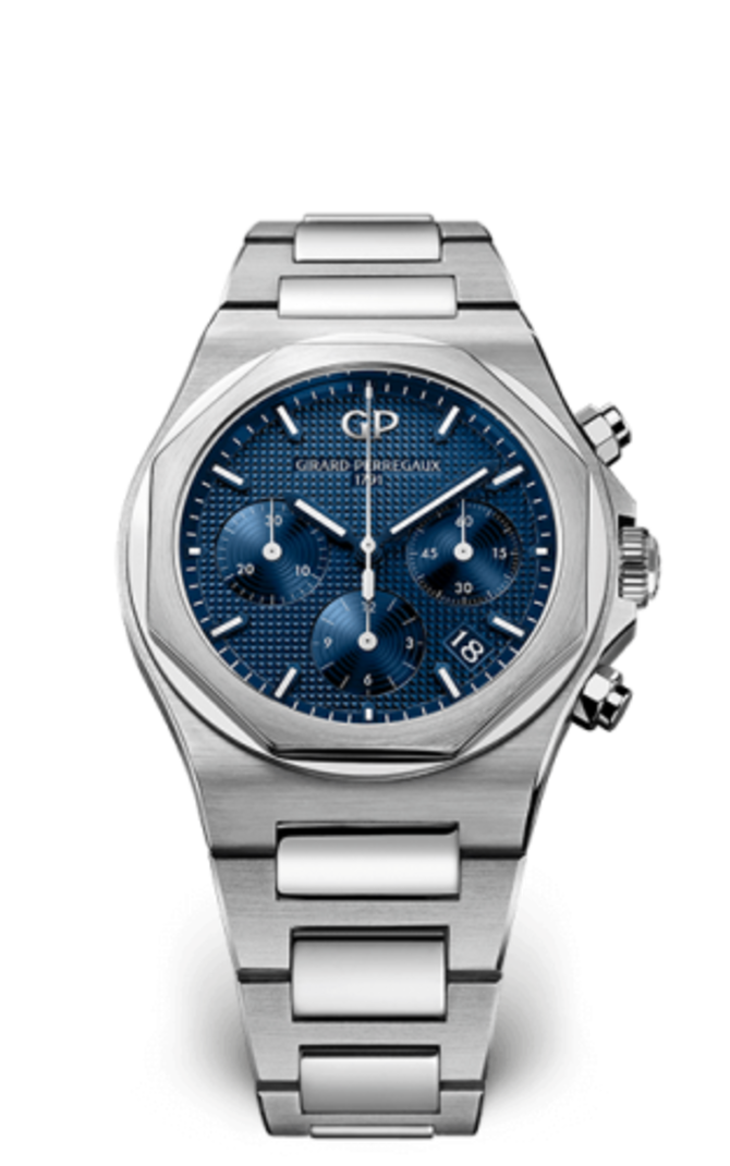 Girard Perregaux 81040-11-431-11A Laureato Chronograph Stainless Steel Blue Bracelet