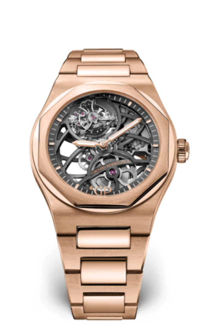 Girard Perregaux 99110-52-000-52A Laureato Flying Tourbillon Skeleton Pink Gold