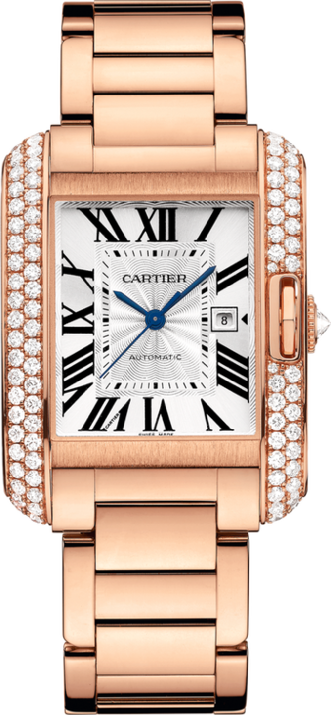 Cartier WT100003 Tank Anglaise Large Model Pink Gold Diamonds