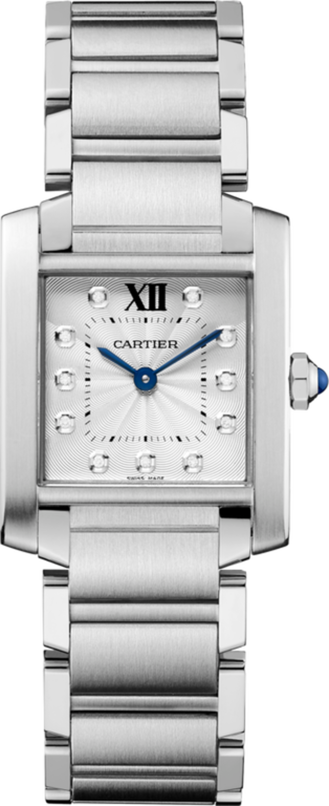 Cartier WE110007 Tank Francaise Medium Steel Diamonds