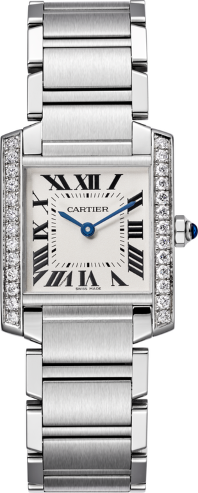 Cartier W4TA0009 Tank Francaise Medium Steel Diamonds