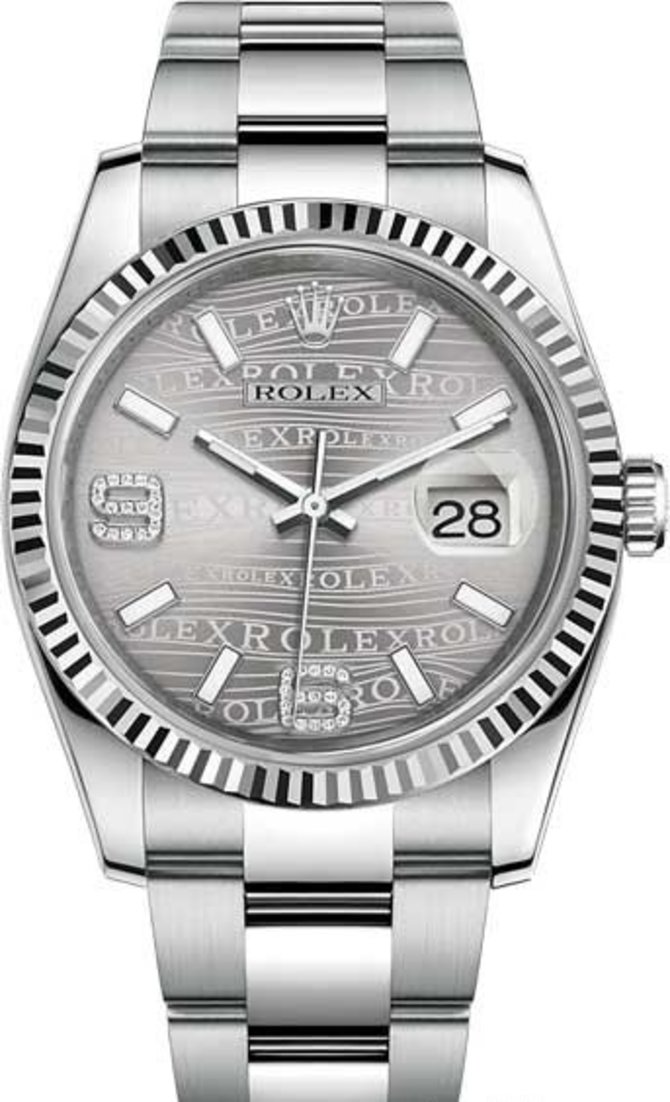 Rolex 116234-0153 Datejust 36 mm Steel and White Gold