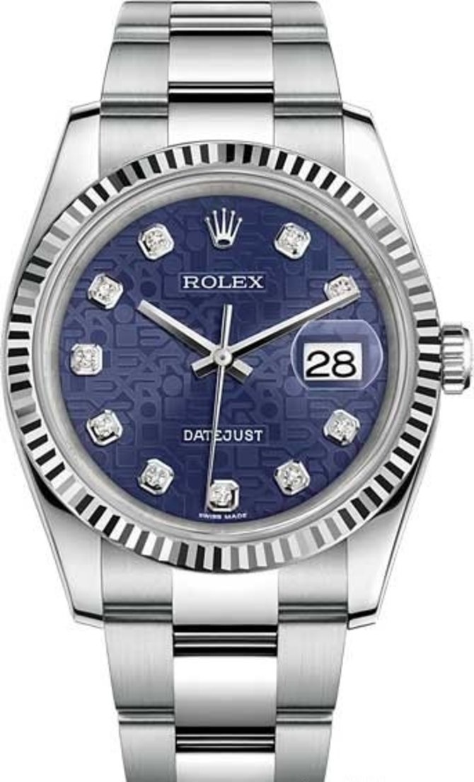 Rolex 116234-0123 Datejust 36 mm Steel and White Gold