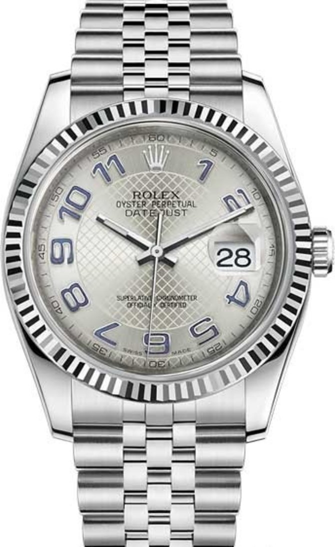 Rolex 116234-0115 Datejust Datejust 36 mm Steel and White Gold